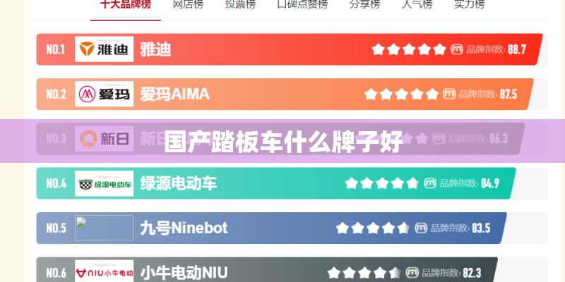 国产踏板车什么牌子好 国产踏板车什么牌子好