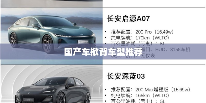 国产车掀背车型推荐