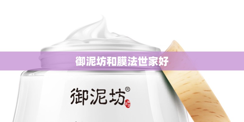 御泥坊和膜法世家好