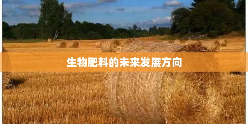 生物肥料的未来发展方向