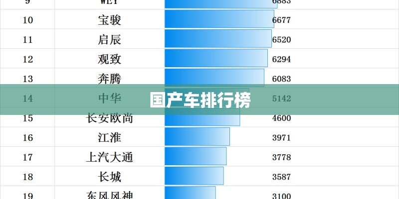 国产车排行榜