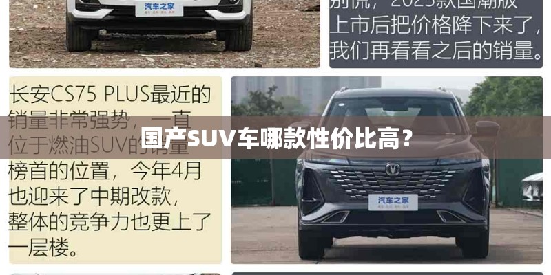 国产SUV车哪款性价比高？