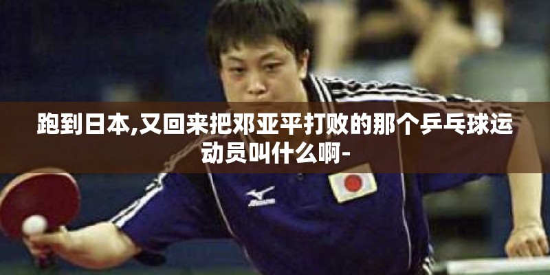 跑到日本,又回来把邓亚平打败的那个乒乓球运动员叫什么啊- 跑到日本,又回来把邓亚平打败的那个乒乓球运动员叫什么啊-