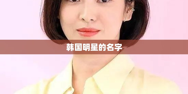 韩国明星的名字