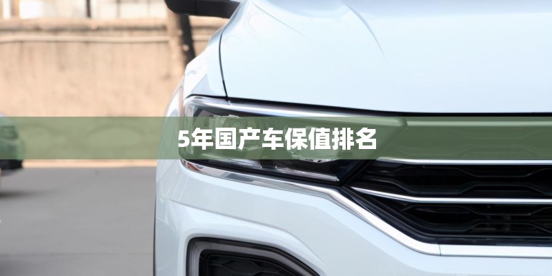5年国产车保值排名
