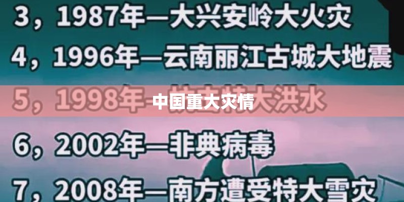 中国重大灾情