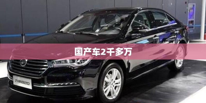国产车2千多万