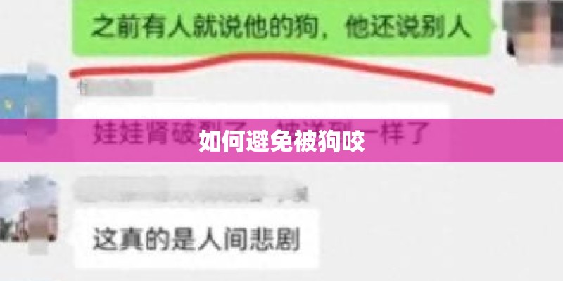 如何避免被狗咬