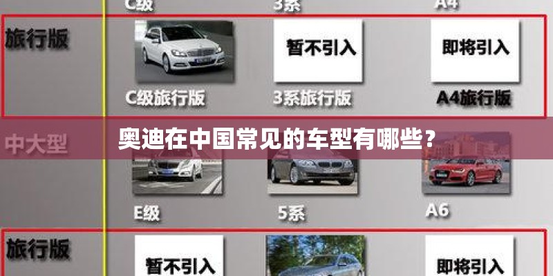 奥迪在中国常见的车型有哪些？
