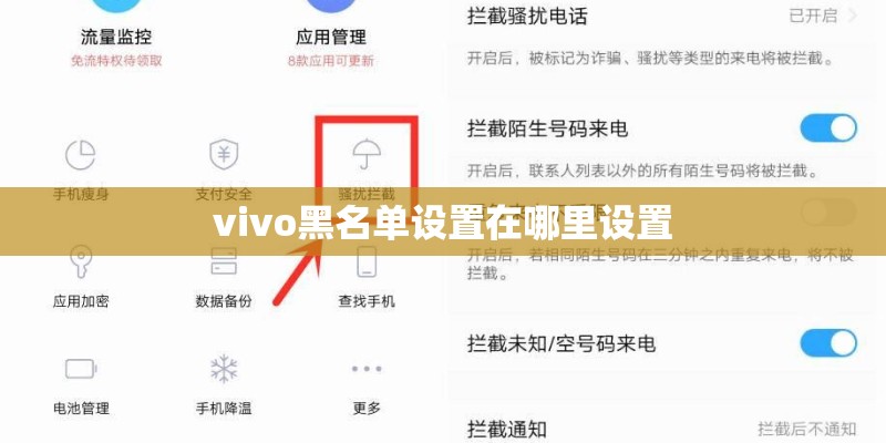 vivo黑名单设置在哪里设置