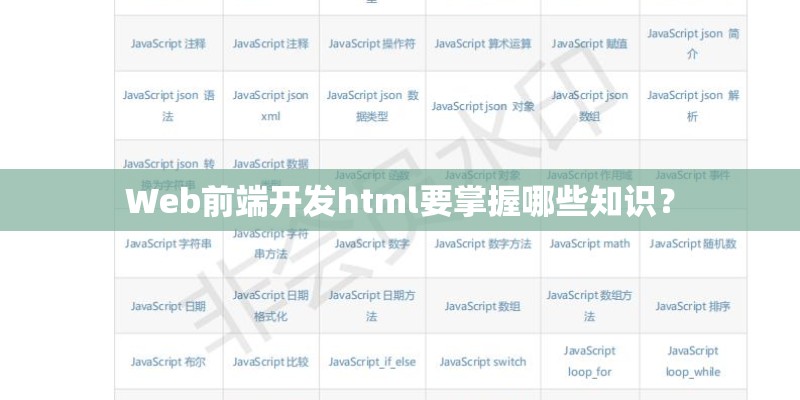 Web前端开发html要掌握哪些知识? Web前端开发html要掌握哪些知识?