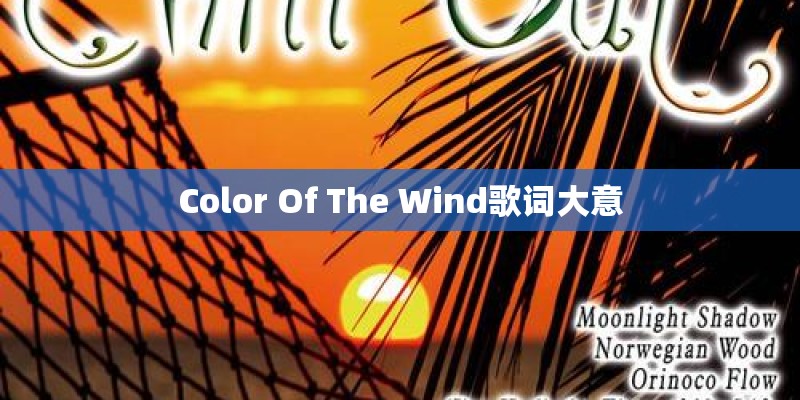 Color Of The Wind歌词大意 Color Of The Wind歌词大意