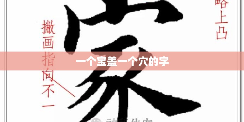 一个宝盖一个穴的字